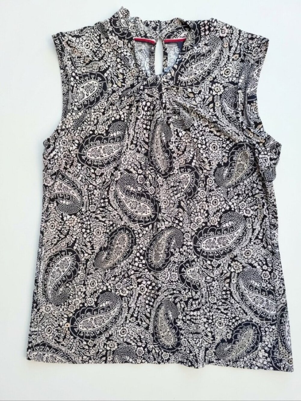 Tommy Hilfiger Paisley Print Elegant Sleeveless Blouse Size S